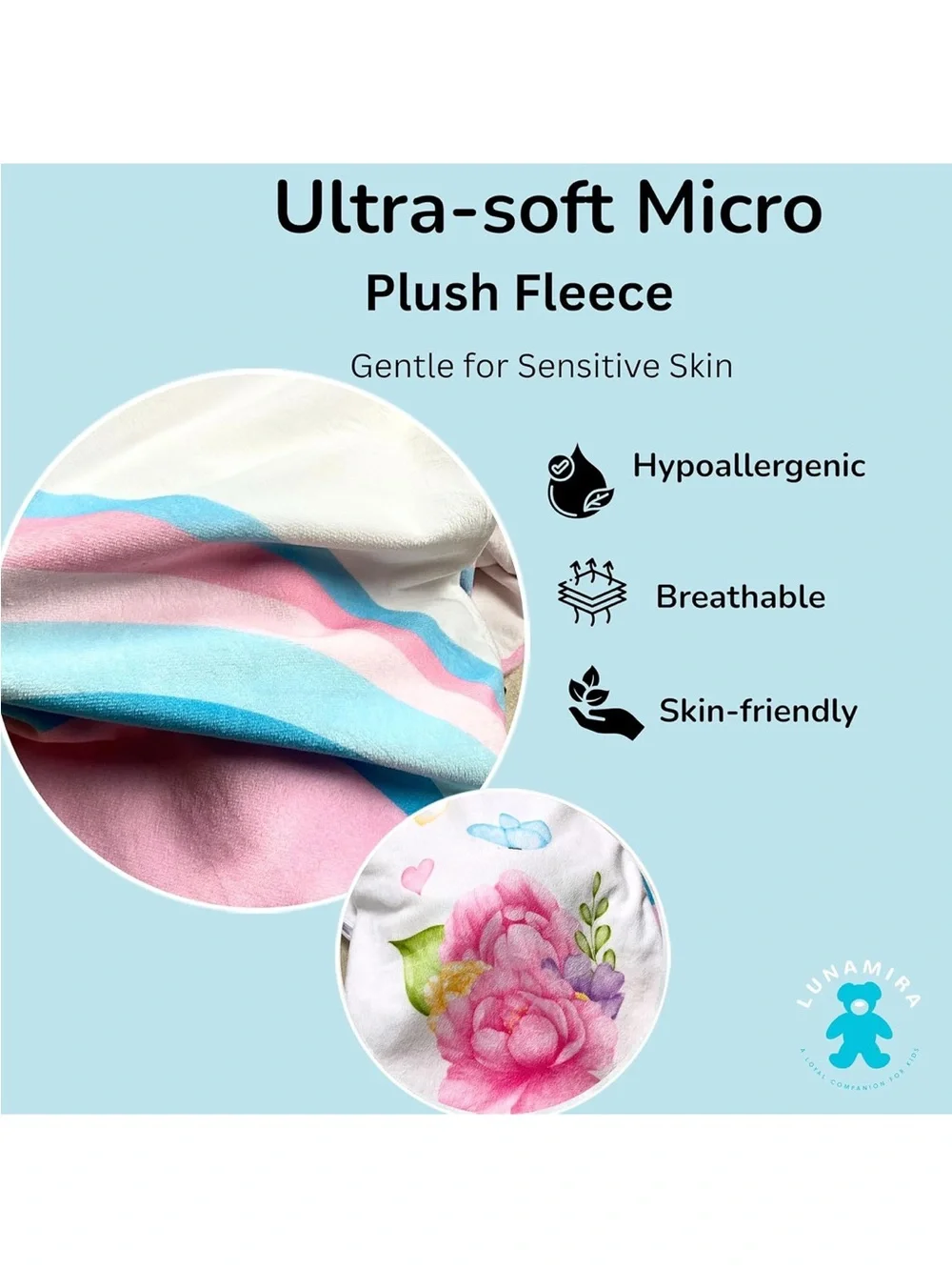 NWOT Lunamira Pillowcase Only – Original Replacement Body Pillow Cover, Unicorn